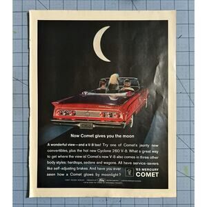 Mercury Comet New Convertible Great Way to Get a View 1963 Vintage Ad